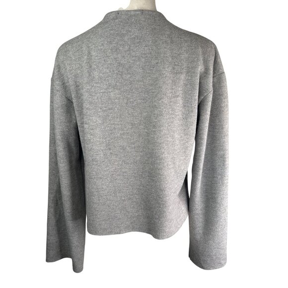 2/$30 ZARA Gray Small Ribbed Cardigan Sweater With Button Front V-Neck - Picture 7 of 11